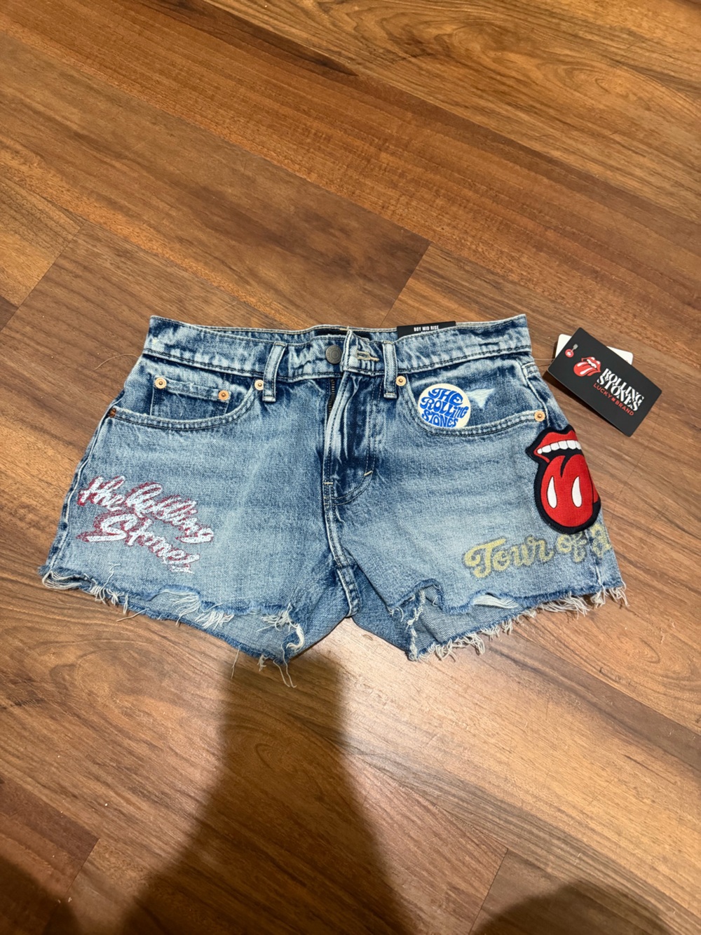 Rolling Stones x Lucky Brand Light Blue Denim Jean Shorts